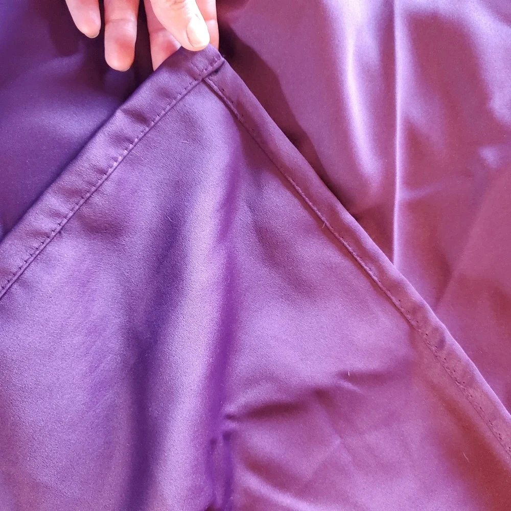 IKEA Werna Blackout Curtains Purple 57x118 Solid Room Darkening Drapes 21728